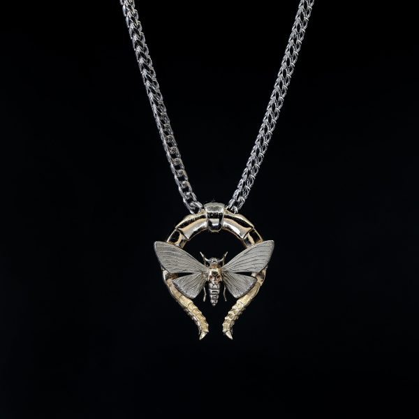 Moth Necklace Gold